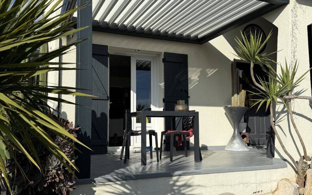 Pose de pergola bioclimatique à Mauguio