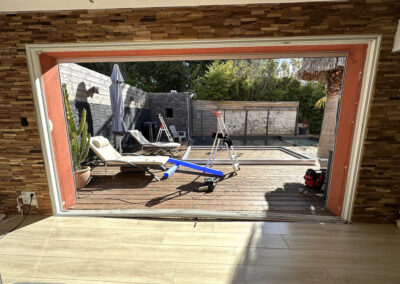 Remplacement baie vitrée coulissante et volet roulant alu Montpellier