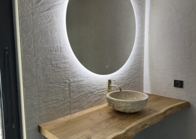 Plan vasque chêne sur mesure Montpellier